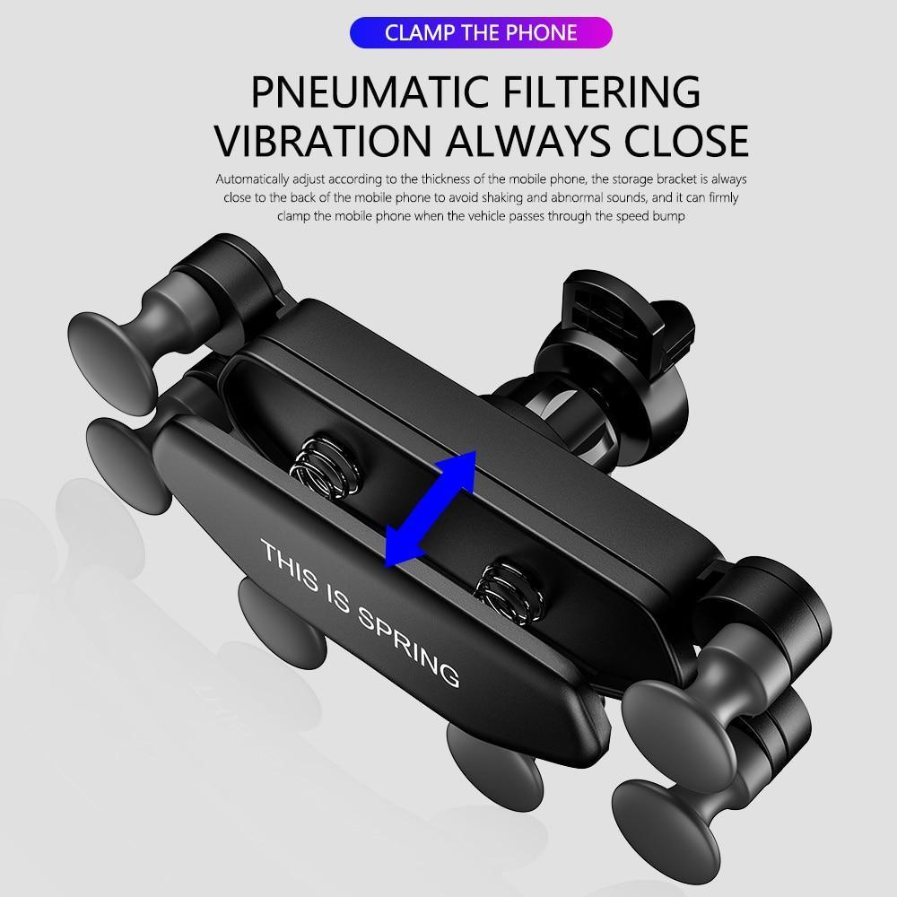 Gravity Car 360 Degrees Rotation Black Phone Holder GPS Stand Car Air Vent Clip Mount Universal Safe Phone Holders