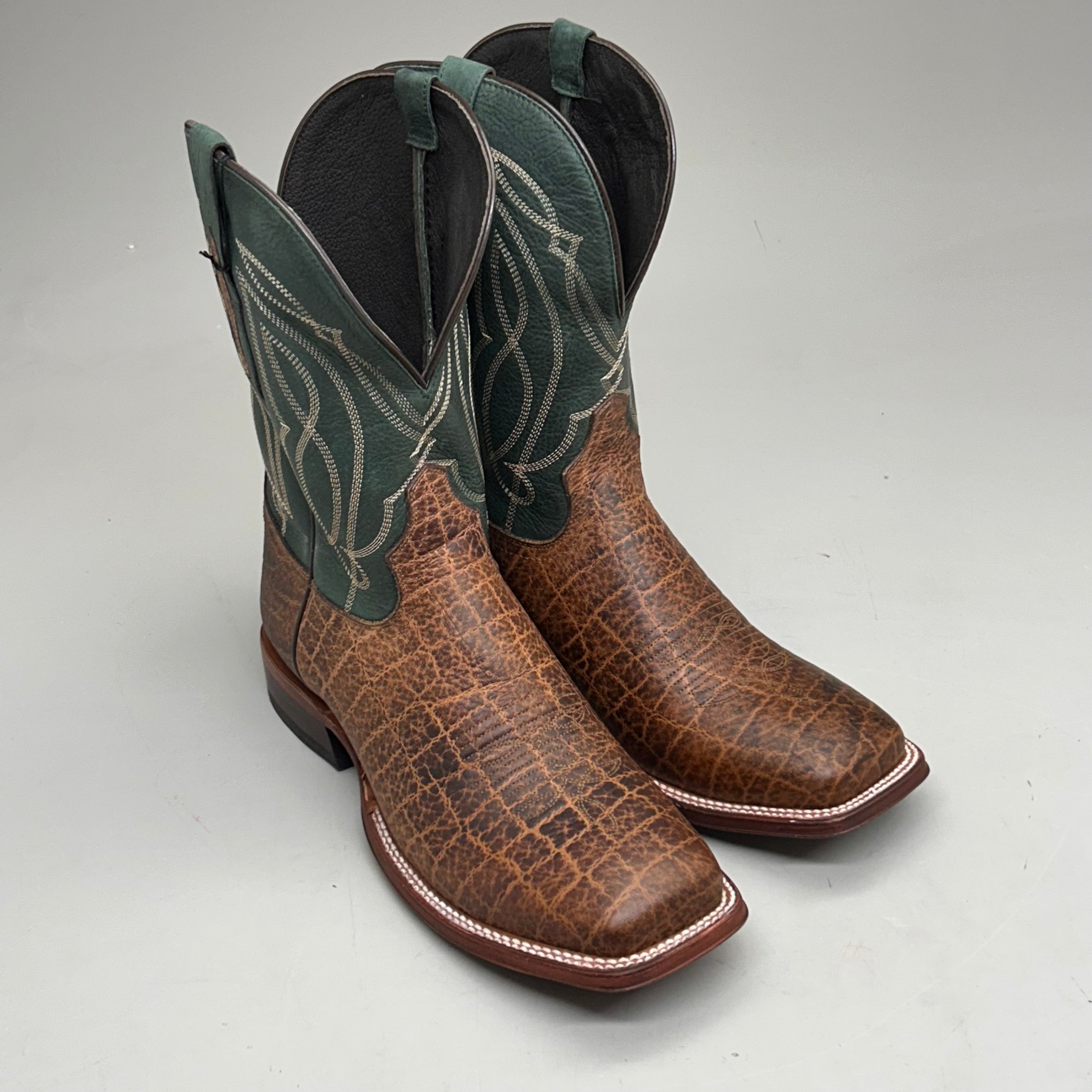 Tony Lama Tapadera Walnut Elephant Print Cowhide Style #TL317 Men's Size 11 EE