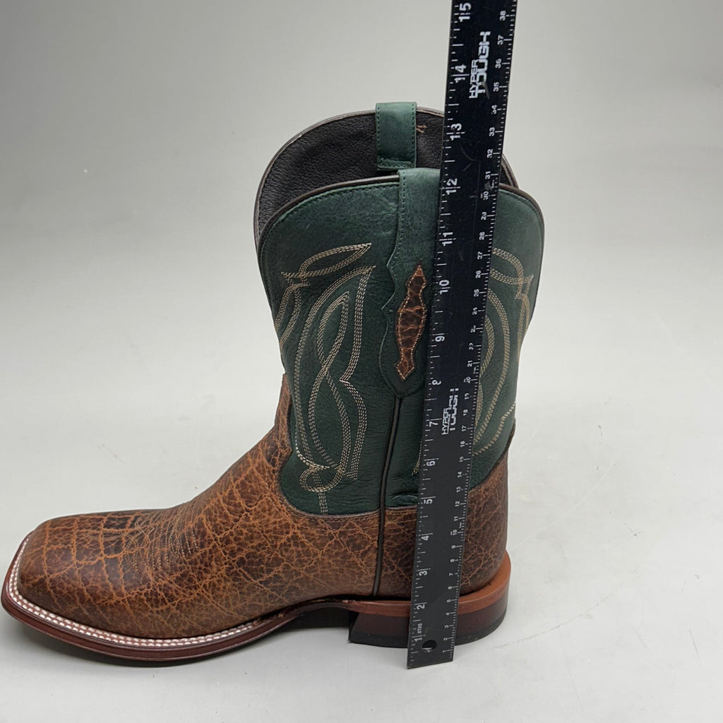 Tony Lama Tapadera Walnut Elephant Print Cowhide Style #TL317 Men's Size 10 EE