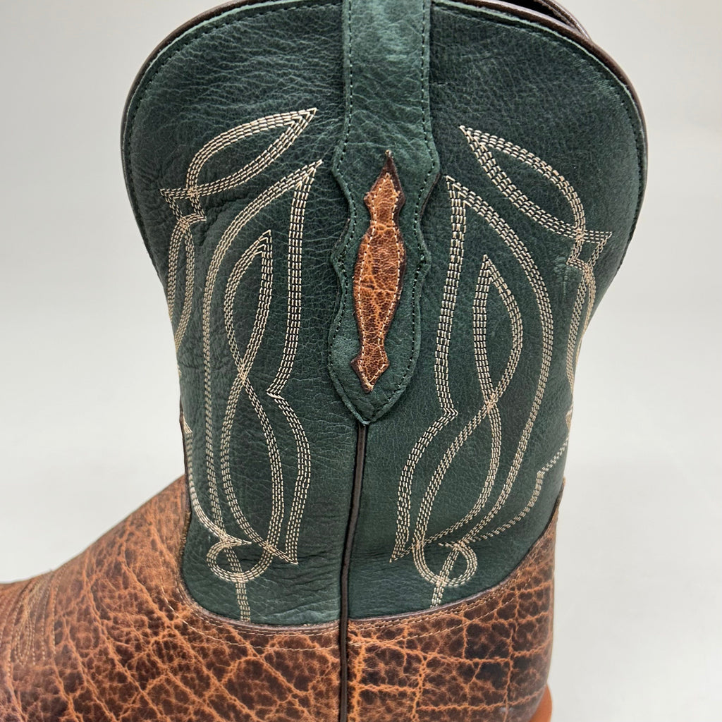 Tony Lama Tapadera Walnut Elephant Print Cowhide Style #TL317 Men's Size 11 EE