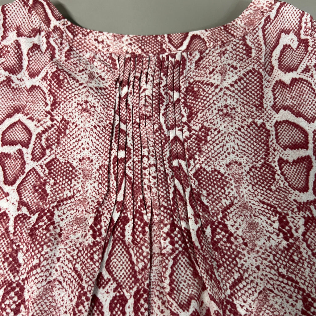 CHELSEA & THEODORE Sleeveless Blouse Women's Size L Pink Python 2165072 (NEW)