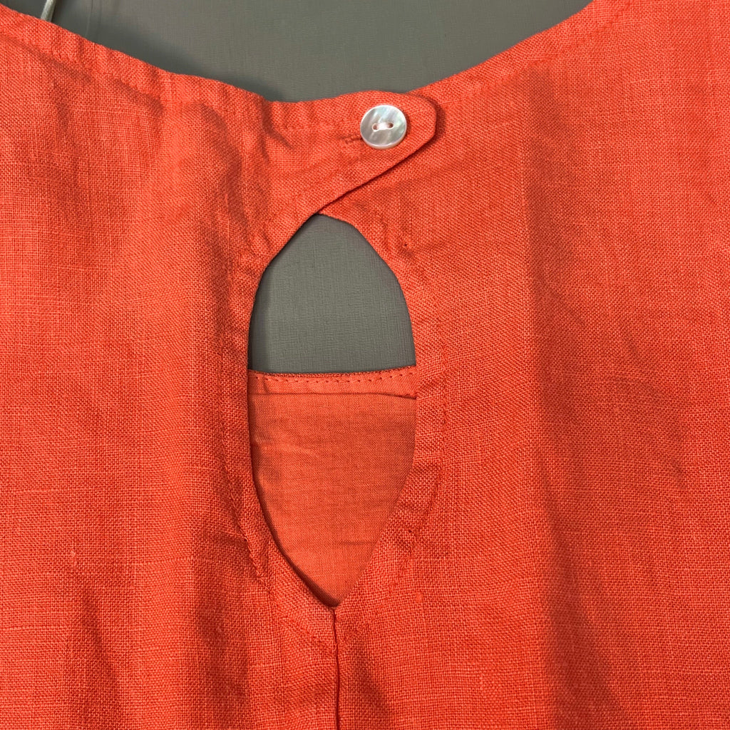 TOMMY BAHAMA Two Palms Linen Shift Short Dress Sz XS Burnt Coral TW615379 (New)