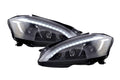Mercedes Benz S-Class (221) Black LED Headlights with Daytime Running Lights (2005 - 2009)