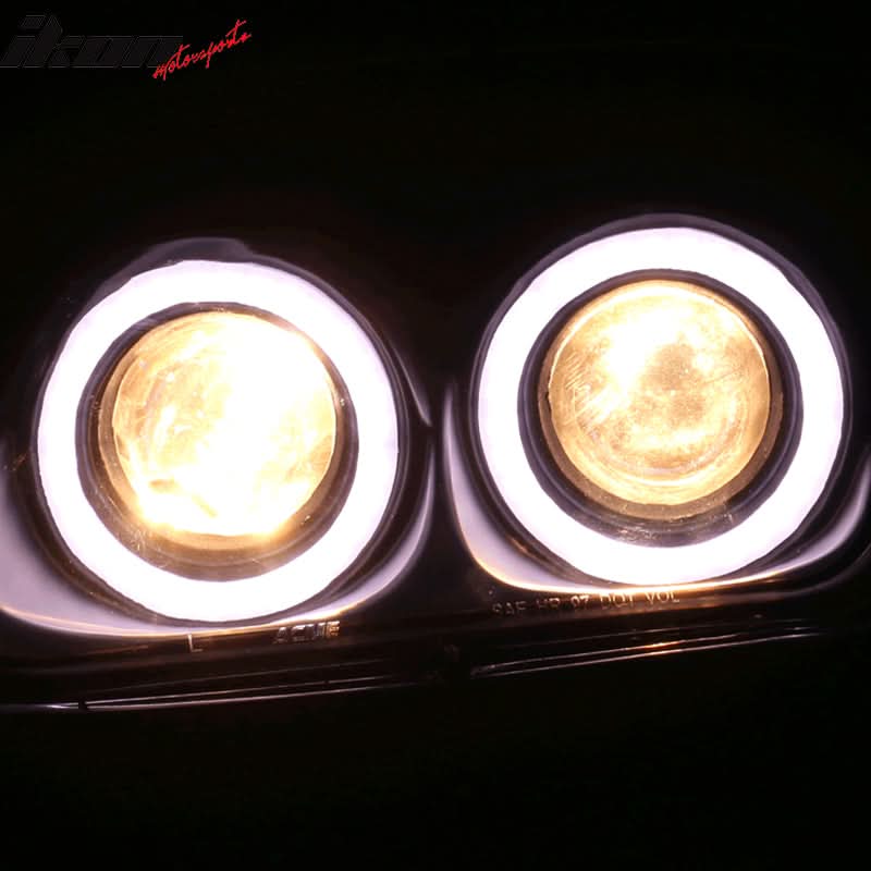 1997-2004 Chevy Corvette C5 Headlights Projector Dual LED Halo Rims