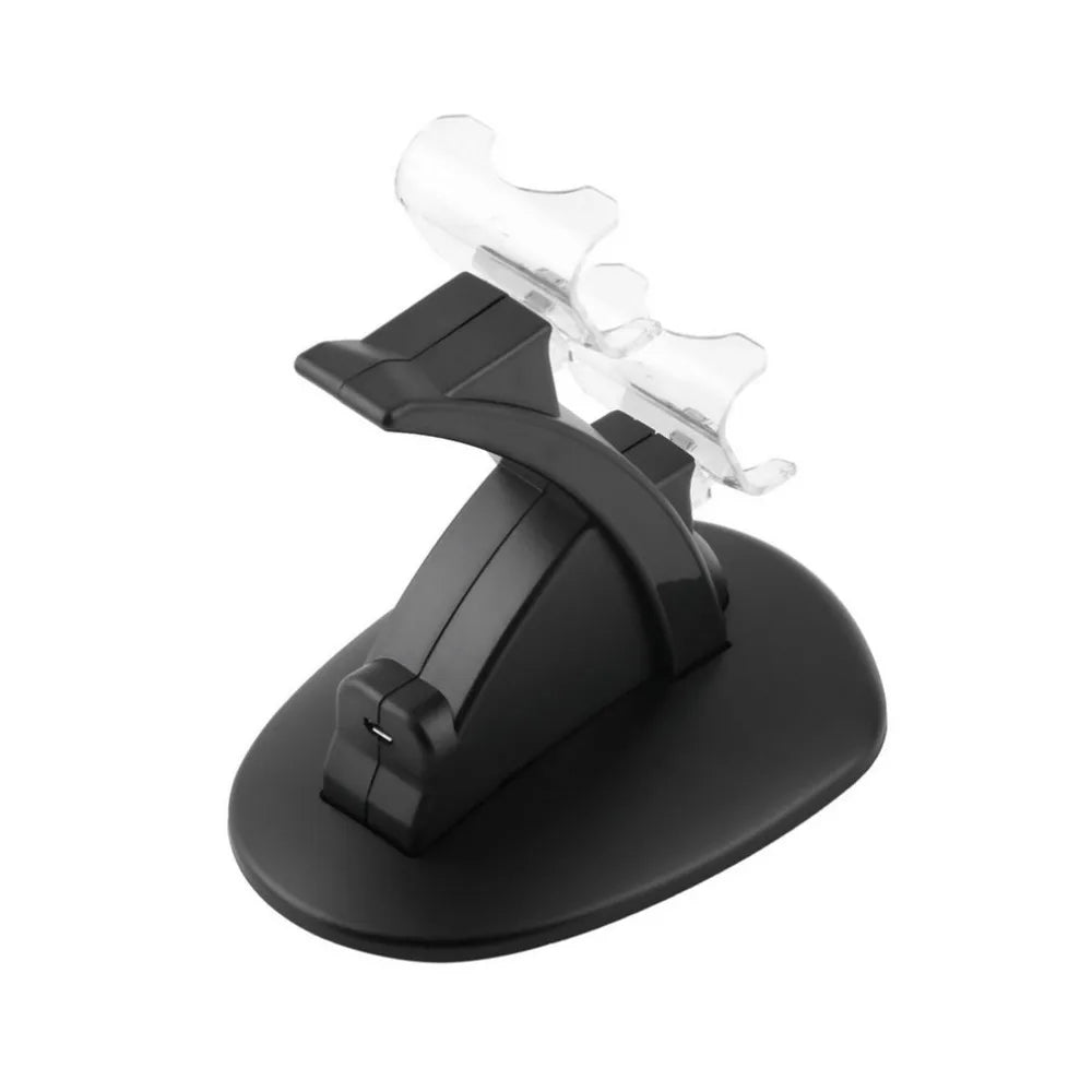 Dua USB Charging Socket Kit Charger Dock Stand Cradle For PS4 Console Controller Play Station Game Pad with USB Cable