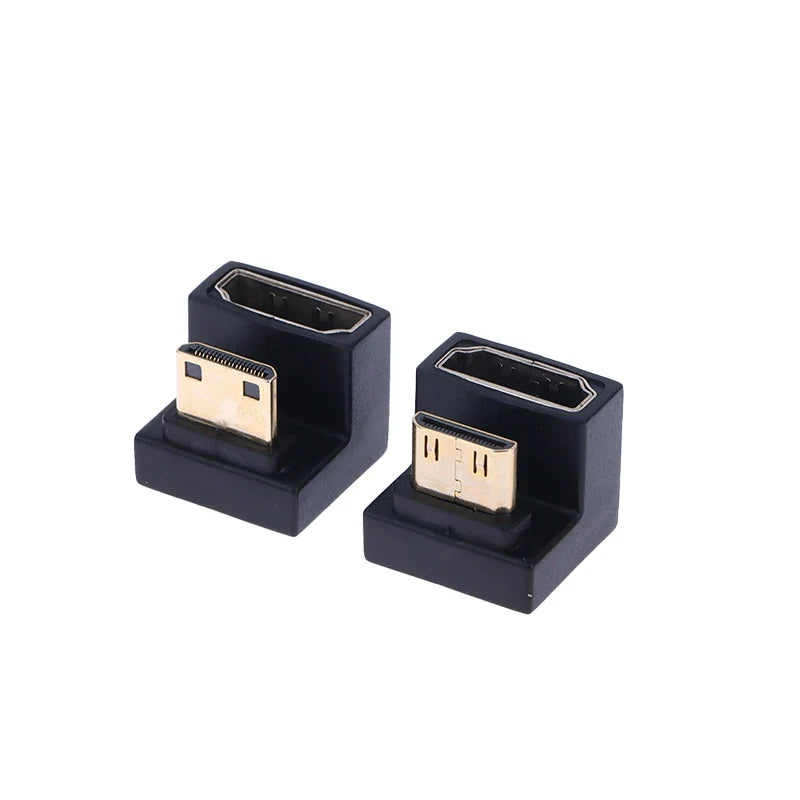 1PC HDMI-Compatible Adapter 360 Degree Angled U-shaped L Converter Mini HD Male to Female | HDMI Port Saver