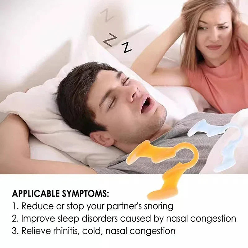 Silicone Anti Snoring Nasal Dilator | Sleep Aid Nose Clip for Better Breathing