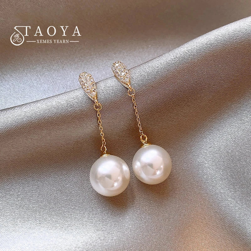 Elegant Drop Pearl Tassel Earrings | Fashion Jewelry for Women