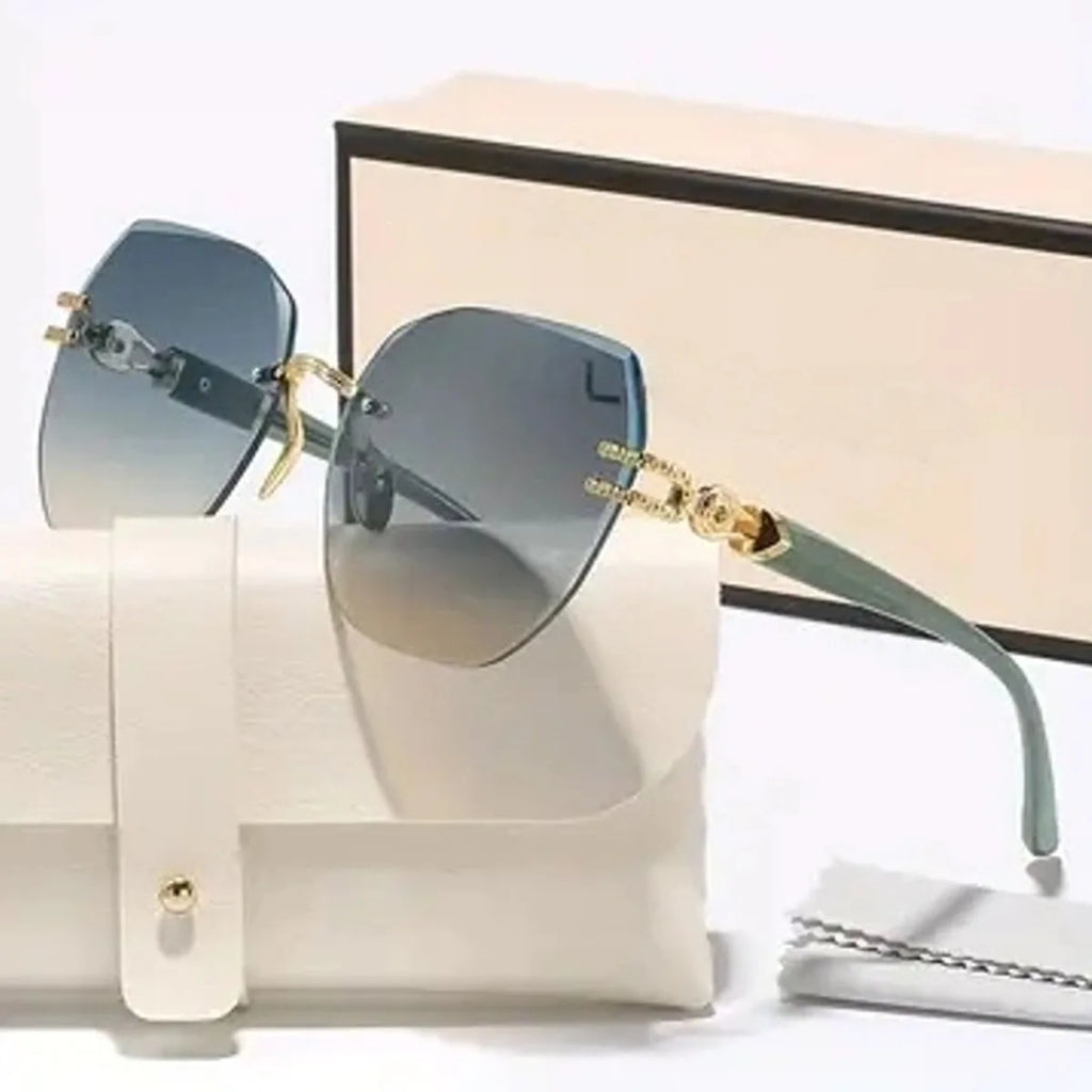 New Model Frameless Sunglasses - Best-selling Large Frame Trendy Street Photography Unframed Sunglasses