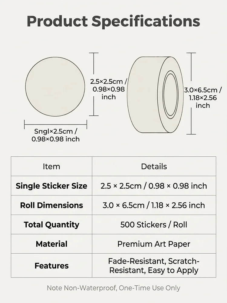 1 Roll (500 Stickers) Cartoon Engineering Vehicle Sticker Set | Teacher Reward Labels