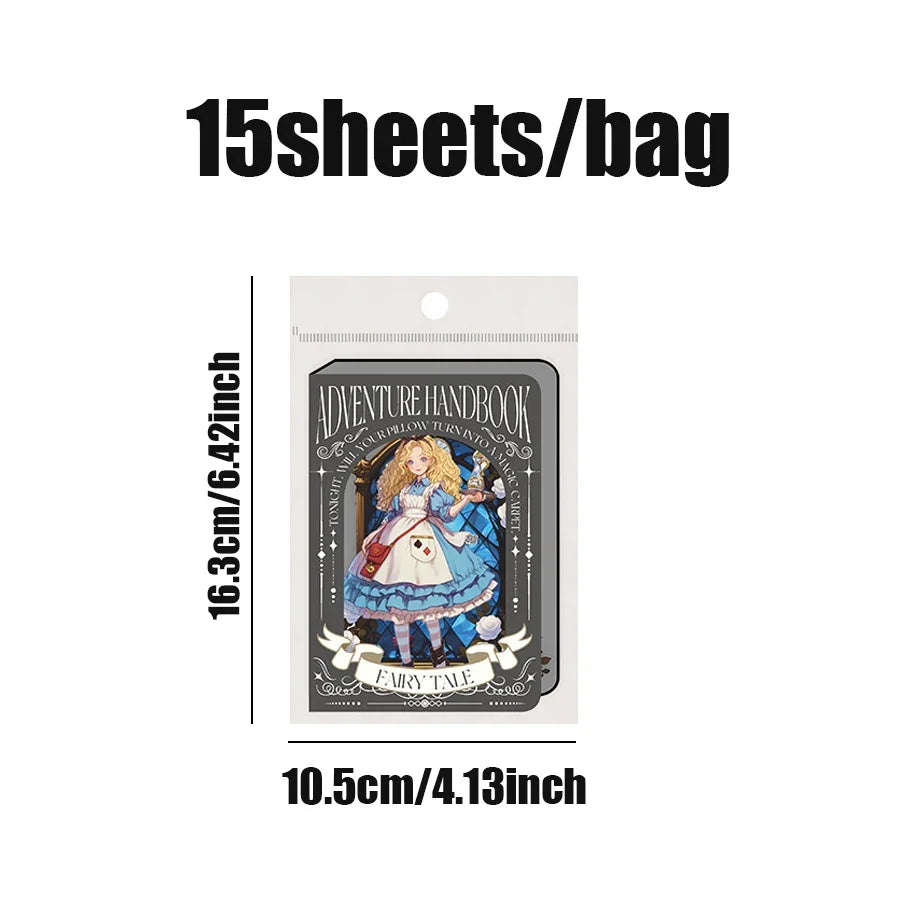 45pcs Fairytale Adventure Story Theme Hard Card Sticker Set for DIY Scrapbook | Mr Paper