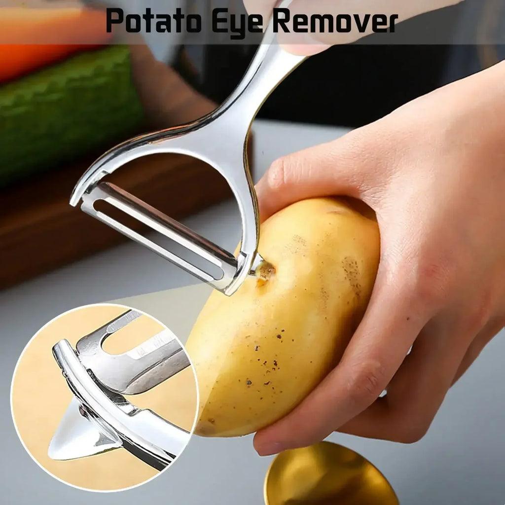 Stainless Steel Vegetable Peeler | Multi-Function Kitchen Tool for Fruits and Vegetables