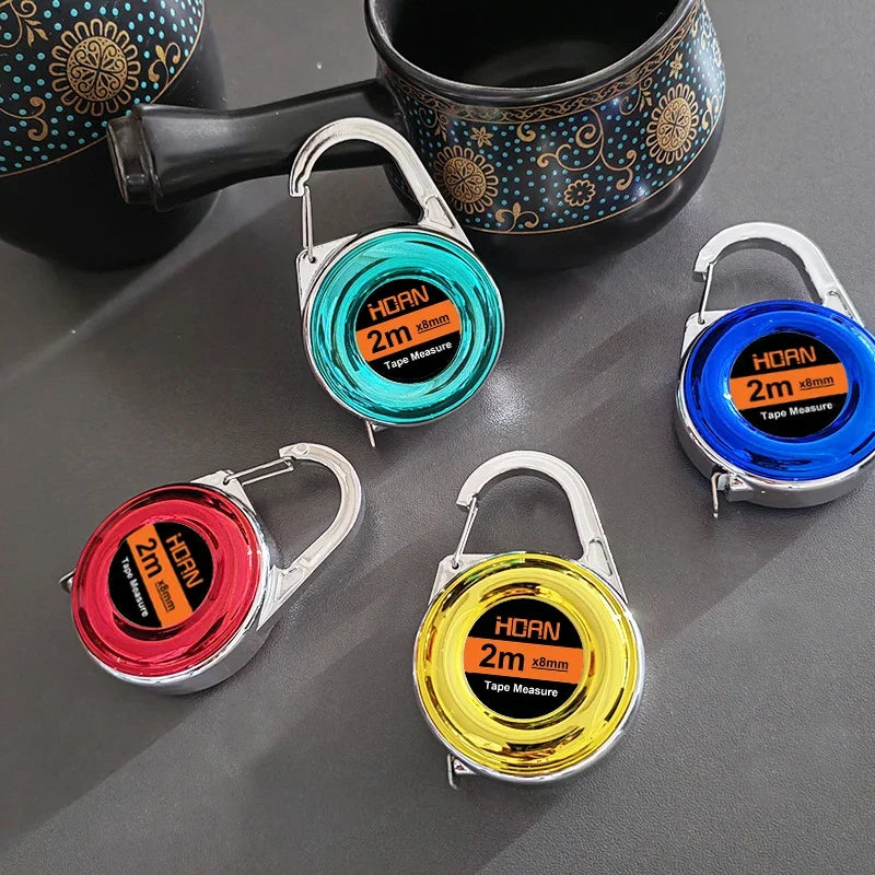 Mini Keychain Tape Measure 2m | Portable Steel Tape Measure Keyring
