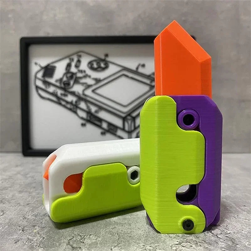 3D Printed Gravity Knife Fidget Toy | Stress Relief Sliding Toy for Kids and Adults