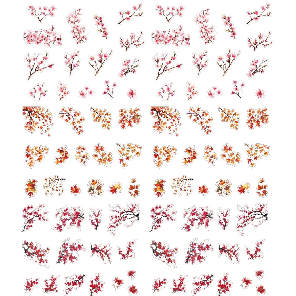 90pcs Floral and Nature Sticker Pack | Creative DIY Decals for Journaling and Phone Cases