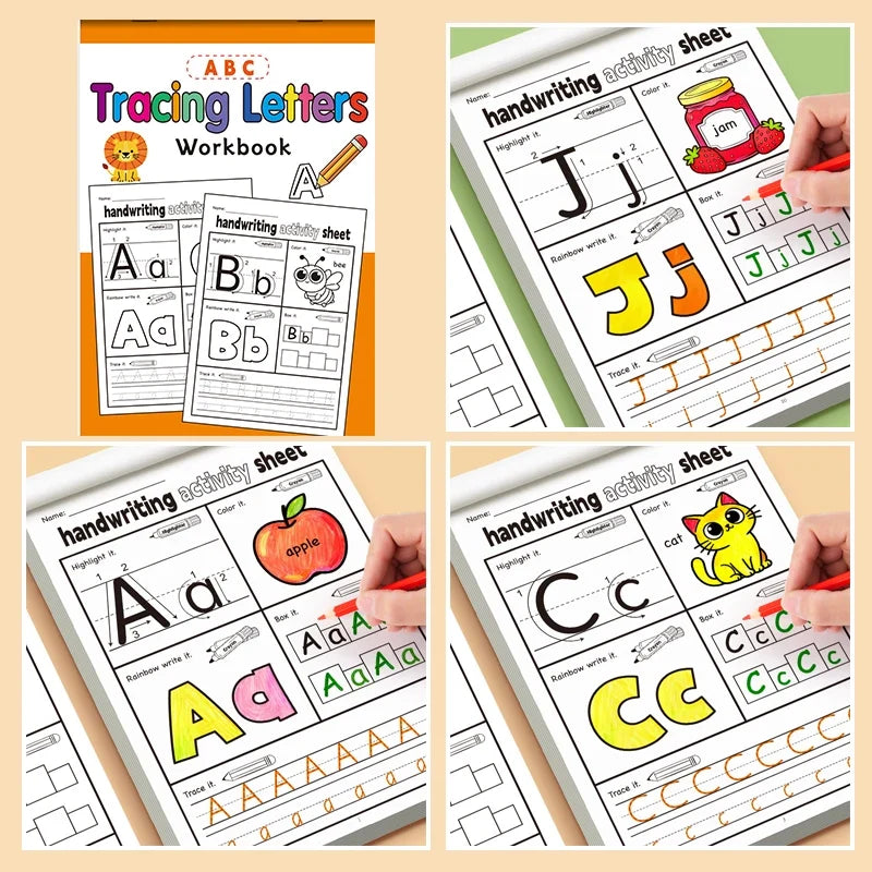 Fun Activity Copybook | English Letter Handwriting Exercise Book for Kids