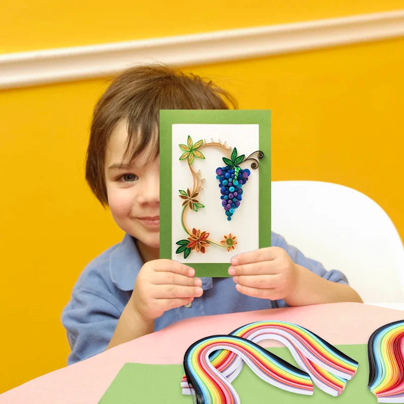 260pcs Rainbow Paper Quilling Strips Set | Paper Craft DIY Kit for Handmade Gifts