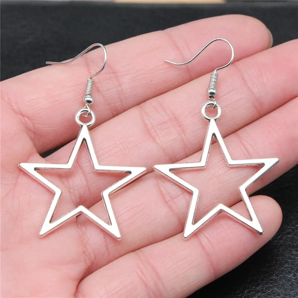 Vintage Star Drop Dangle Earrings | Women's Fashion Jewelry