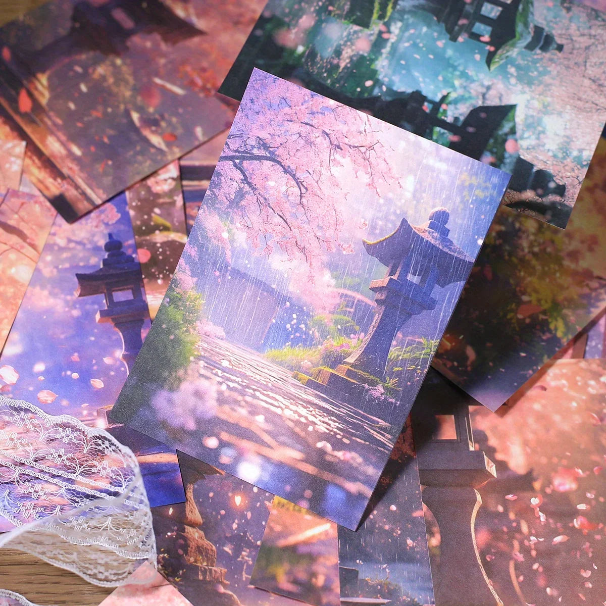 30 PCS Twilight Forest Scrapbook Paper | Mystical Woodland Scenes for Journals and DIY Crafts