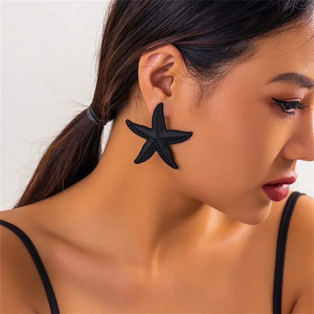 Classic Starfish Stud Earrings | 2pcs Summer Beach Fashion Jewelry for Women