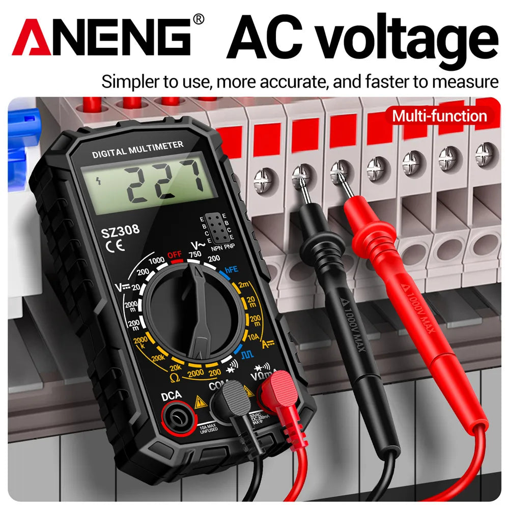 ANENG SZ308 1999 Count Digital Multimeter | High-Precision AC/DC Tester
