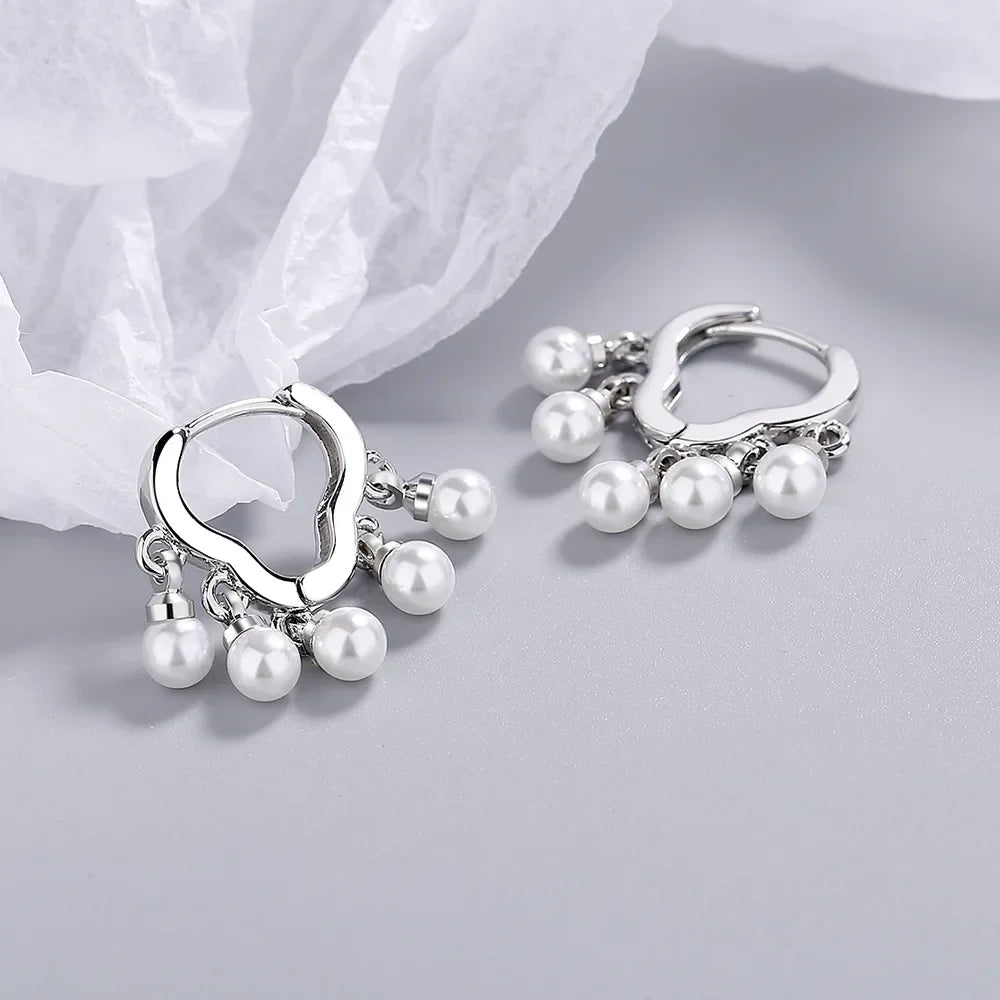 S925 Sterling Silver Cloud Pearl Earrings | Classic Stud Earrings for Women