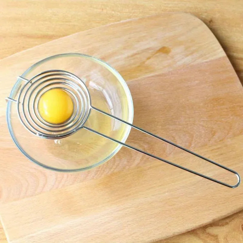 Premium Stainless Steel Egg Yolk Separator | Effortless Egg White and Yolk Divider with Filter Function