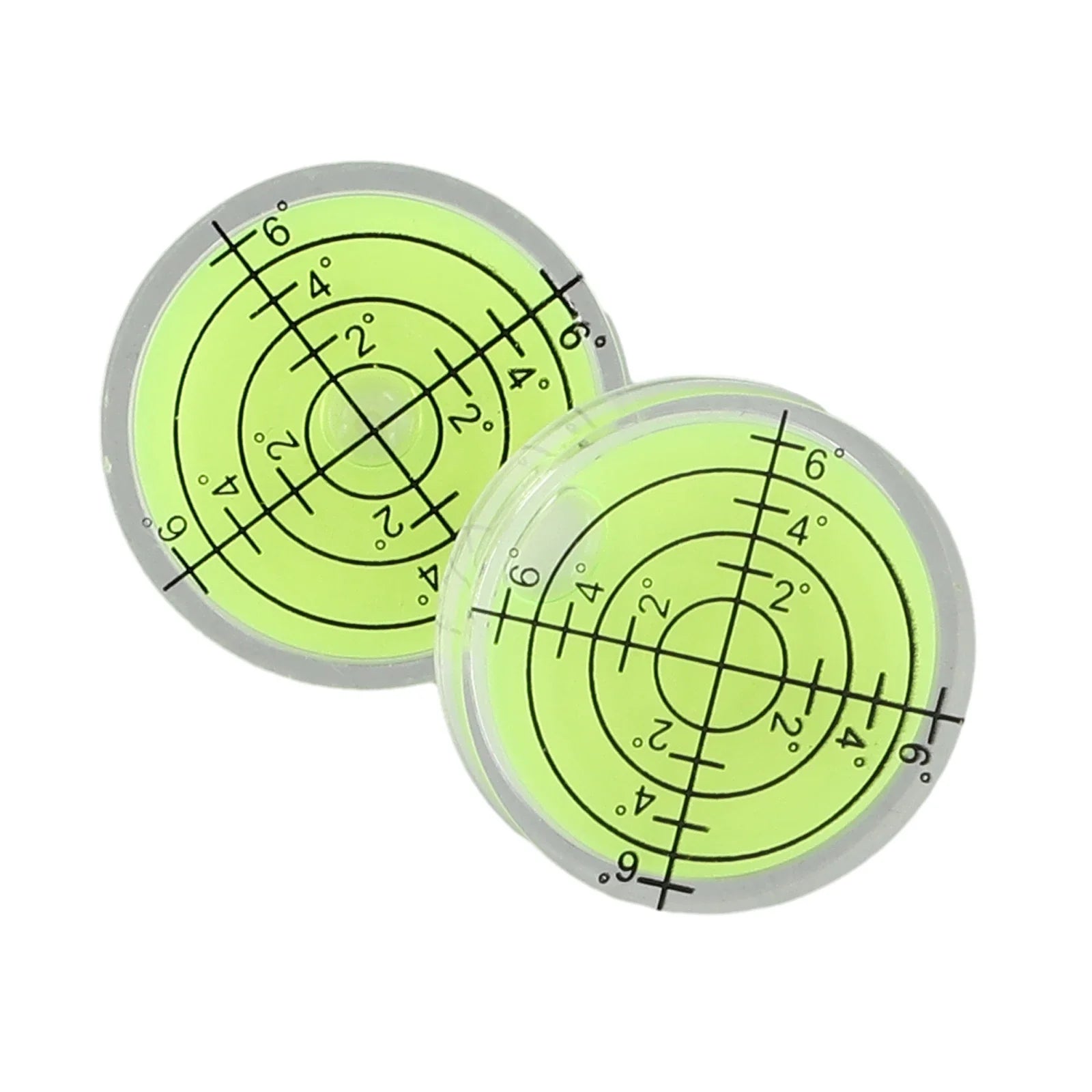 2pcs 32x7mm Mini Bubble Level | Horizontal Circular Level with Degree Scale for Precision Measuring