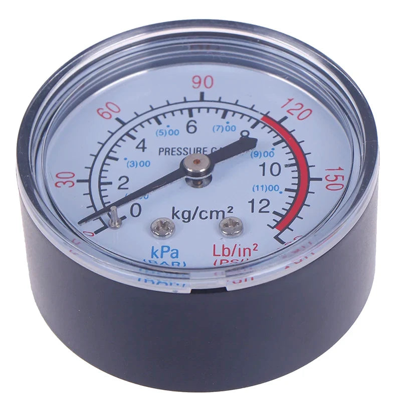 1pcs Bar Air Pressure Gauge 13mm 1/4 BSP Thread | Dual Scale for Air Compressor