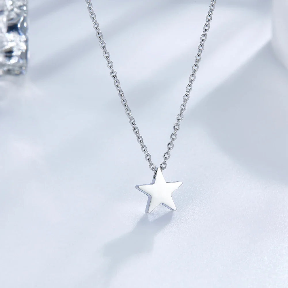 Star Pendant Necklace | Classic Tiny Star Choker for Women and Girls