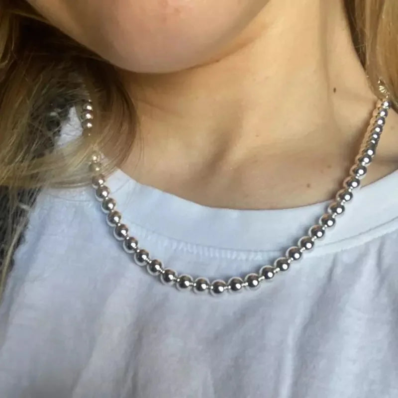 925 Sterling Silver Bead Chain Necklace | Smooth Ball Chain 4MM to 10MM Unisex Jewelry