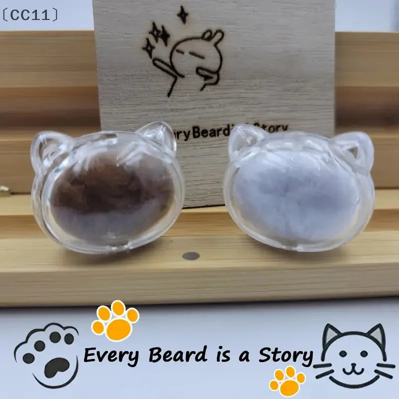 2pcs Pet Hair Keepsake Box | Transparent Dog Cat Fur Storage for DIY Memorial Decor