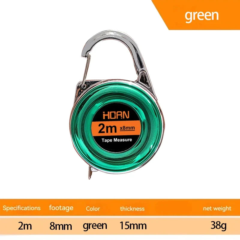 Mini Keychain Tape Measure 2m | Portable Steel Tape Measure Keyring