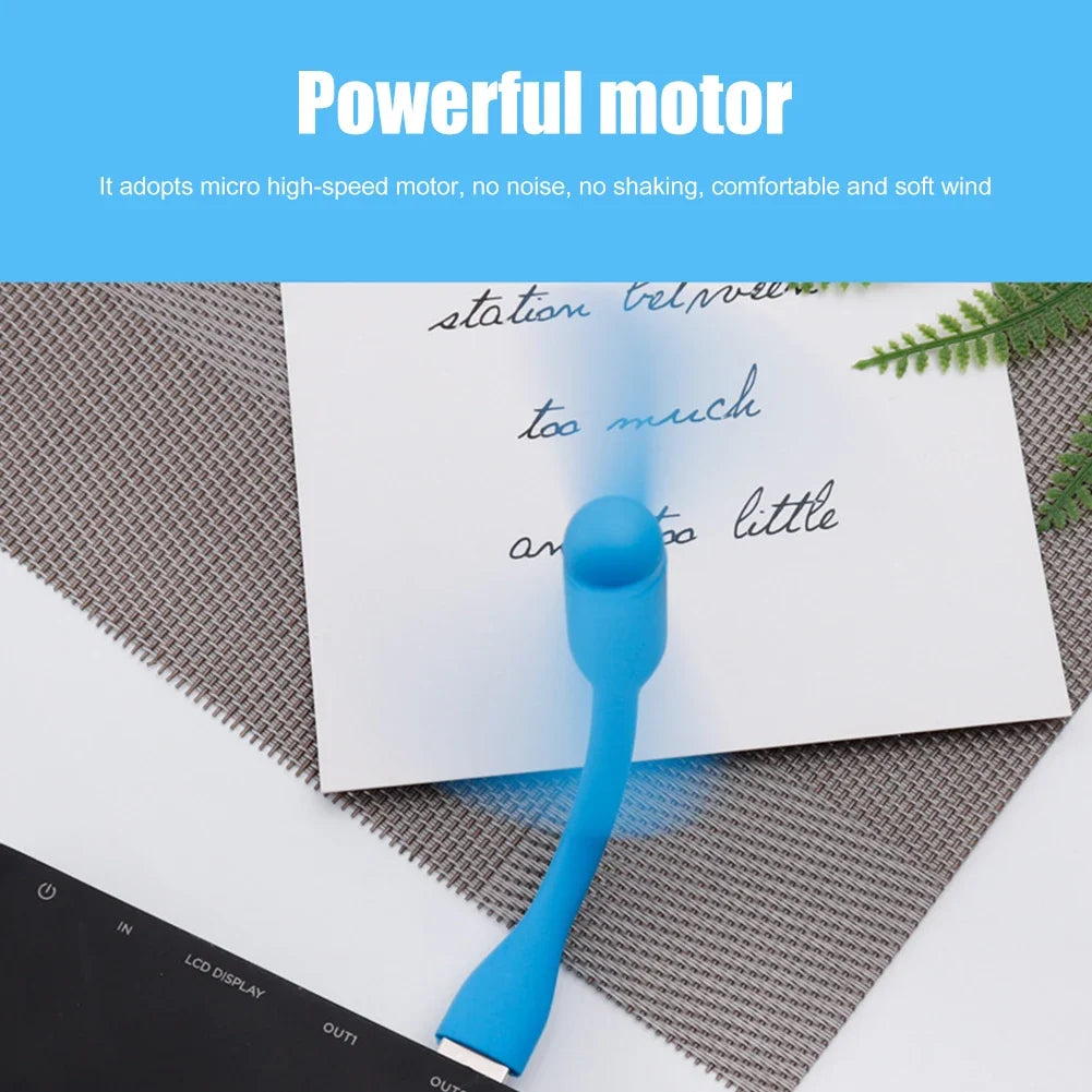 USB Mini Fan | Flexible Portable Phone Cooler for Travel
