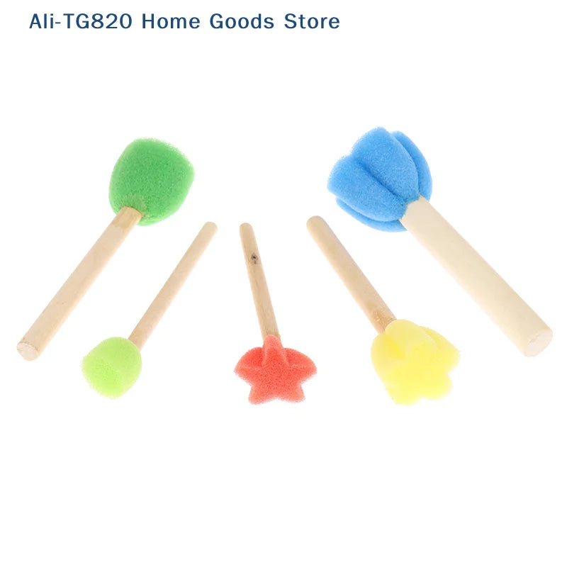 Kids Sponge Stamp Brush Set | Flower Drawing Toys for Toddlers