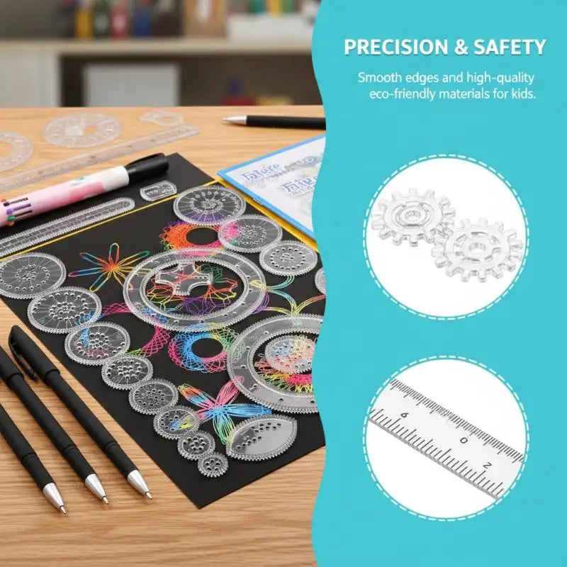 22 Pcs Geometric Drawing Tools Set | Creative Learning Painting Toy for Kids
