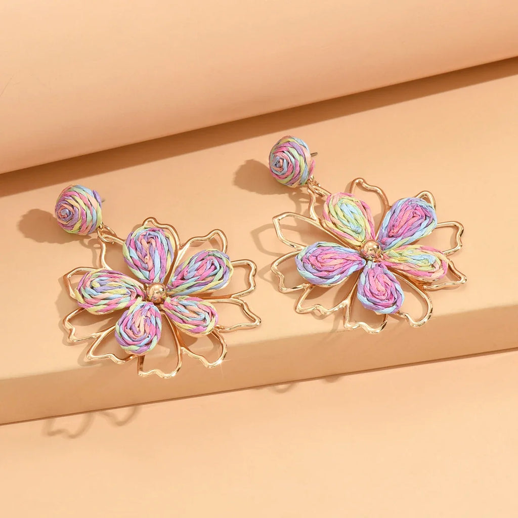 Bohemian Flower Drop Earrings | Handmade Summer Jewelry for Women