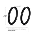 Classic Stainless Steel Hoop Earring for Men Boys | Anti Allergy Metal Huggies Earring