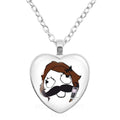 Rage Comic Heart Pendant Necklace | Funny Meme Derp Face Trollface Jewelry Gift