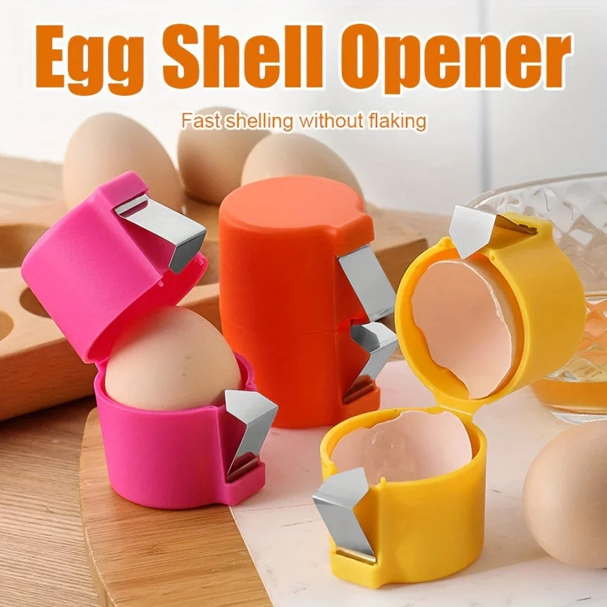 Manual Egg Shell Opener | Non-Stick Plastic Egg Cracker for Raw and Boiled Eggs
