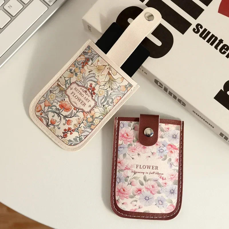 Creative 5 Card Pocket PU Leather Mini Wallet with RFID Blocking and Floral Print | Slim ID Card Holder