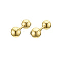 Stainless Steel Screwback Stud Earrings | 16G Small Ball Piercing Jewelry Set