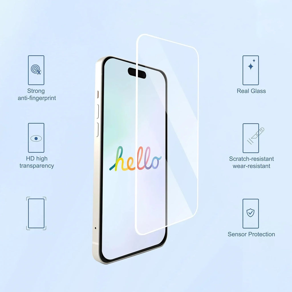 4Pcs HD Tempered Glass Screen Protector For iPhone 11 12 13 14 15 16 17 Pro Max 14 15 16 Plus Air 16e 17e Glass Protection Film