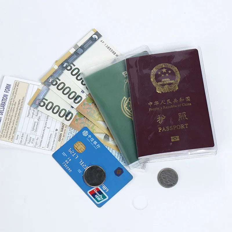 eTya Travel Waterproof Passport Holder | Transparent PVC ID and Credit Card Wallet