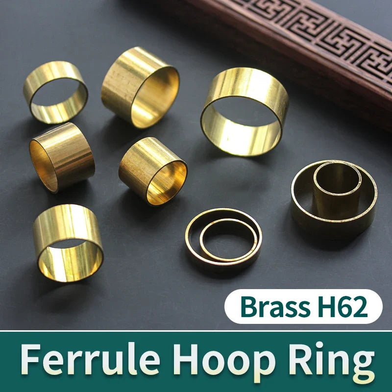 Brass Ferrules Hoop Ring Sleeve | Copper Alloy Connector for Home DIY