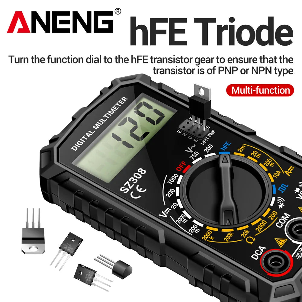 ANENG SZ308 1999 Count Digital Multimeter | High-Precision AC/DC Tester