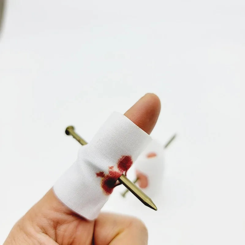 Fake Nail Through Finger Prank Toy | Halloween Trick Joke for Kids