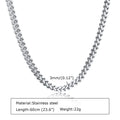 Men's Franco Chain Necklace | 3MM Thick Stainless Steel Gold Necklace