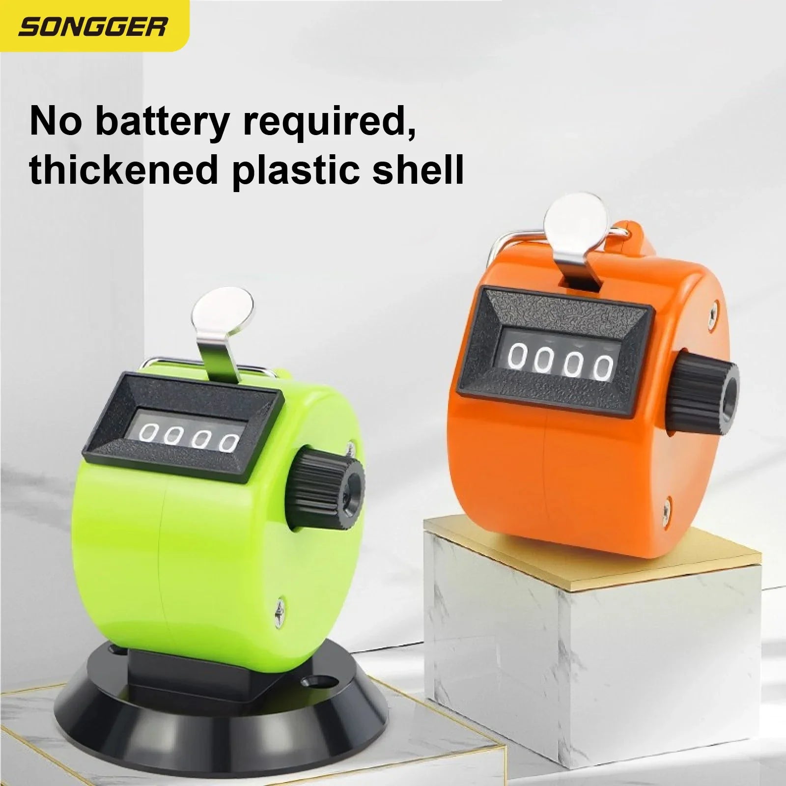 Manual Counter Mechanical Tally Handheld Rotary Clicker Counter | Resettable People Counting Tool
