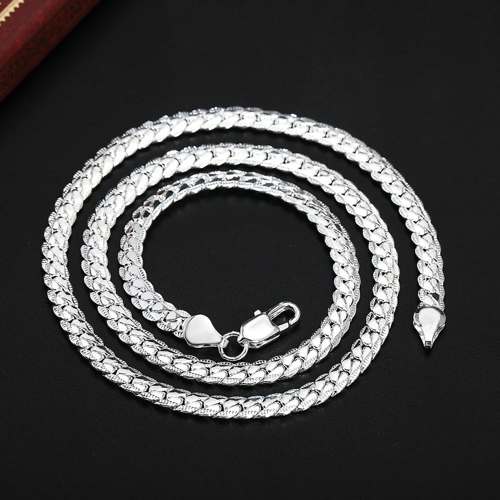 20-60cm 925 Sterling Silver Snake Chain Necklace | Unisex Fine Jewelry for Wedding and Engagement